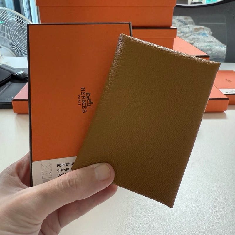 Hermes Calvin duo 摩卡色錢包-13
