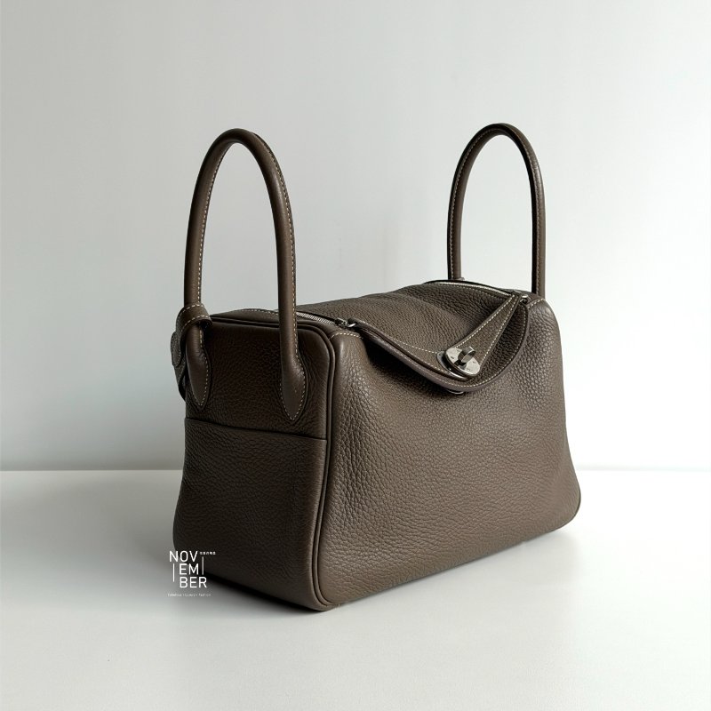 99新🆕 Hermès 愛馬仕 Lindy26大象灰銀釦-1