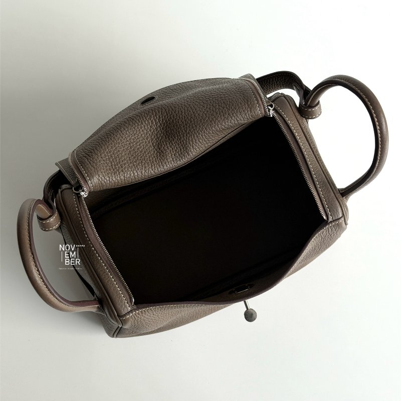 99新🆕 Hermès 愛馬仕 Lindy26大象灰銀釦-4