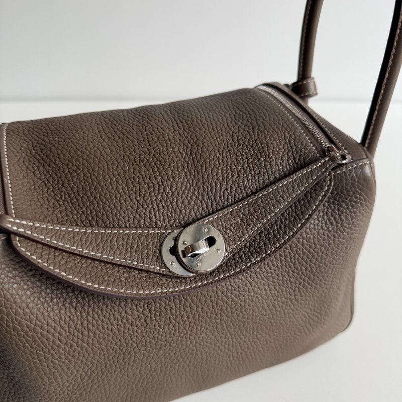 99新🆕 Hermès 愛馬仕 Lindy26大象灰銀釦-9