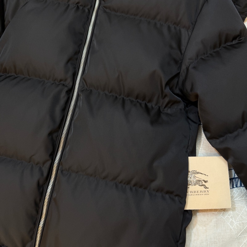 BURBERRY英國黑色連帽鵝絨外套XS-5