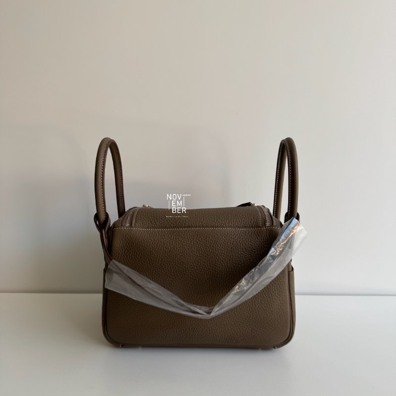 全新全配有購證💖 Hermès 愛馬仕 Lindy26 大象灰銀釦-6