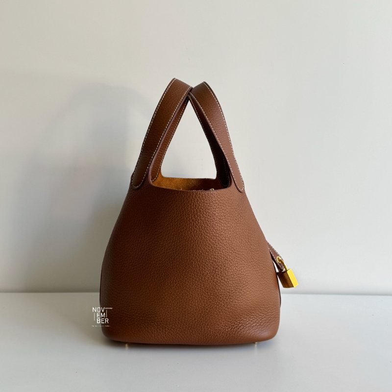 99新🆕 Hermès 愛馬仕 Picotin18 金棕金釦-3