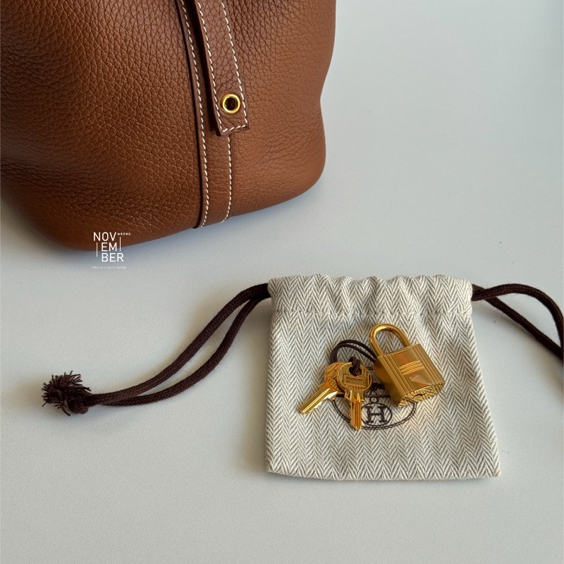 99新🆕 Hermès 愛馬仕 Picotin18 金棕金釦-4