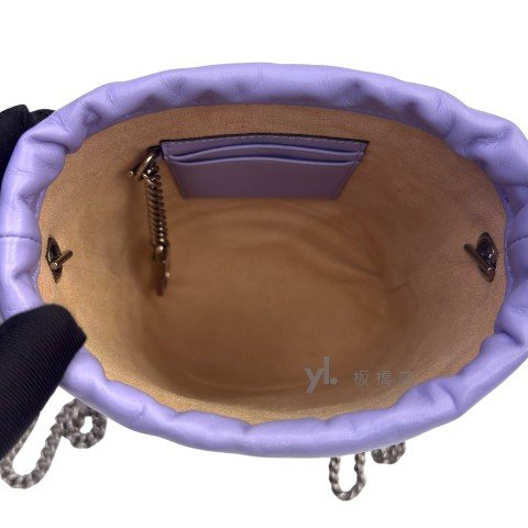 GUCCI包包 GG Marmont紫色牛皮迷你水桶袋575163-5