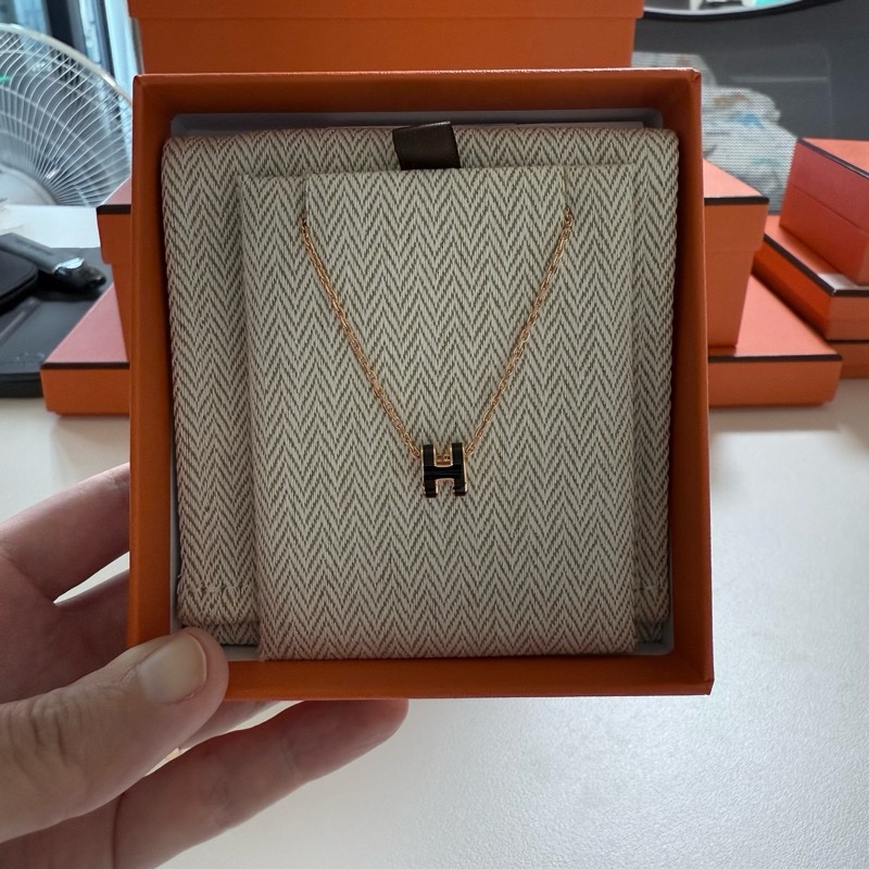 Hermes Mini Pop H項鍊 黑金-6
