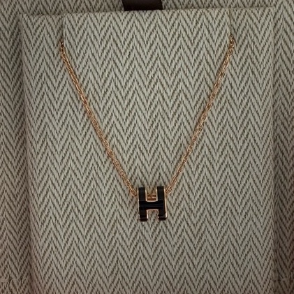Hermes Mini Pop H項鍊 黑金-7