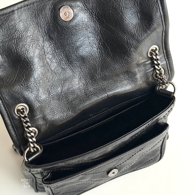 99新🆕 Saint Laurent YSL 聖羅蘭 Nikki Baby 黑色銀鏈-5