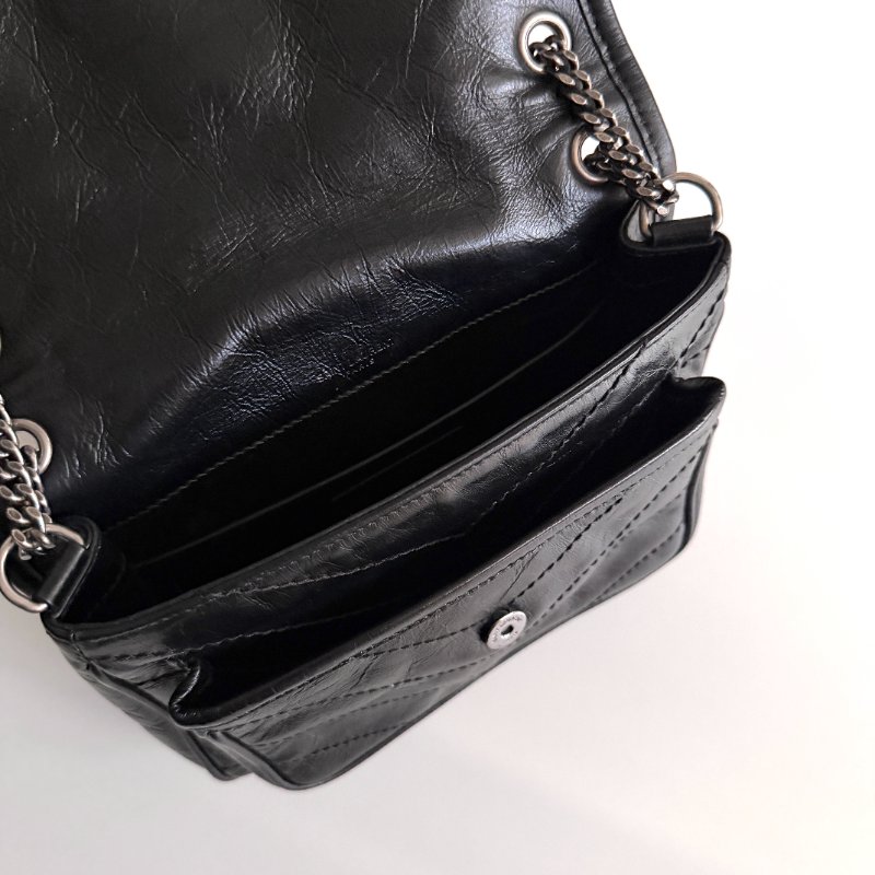 99新🆕 Saint Laurent YSL 聖羅蘭 Nikki Baby 黑色銀鏈-11