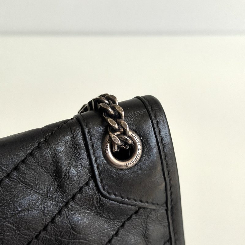 99新🆕 Saint Laurent YSL 聖羅蘭 Nikki Baby 黑色銀鏈-12