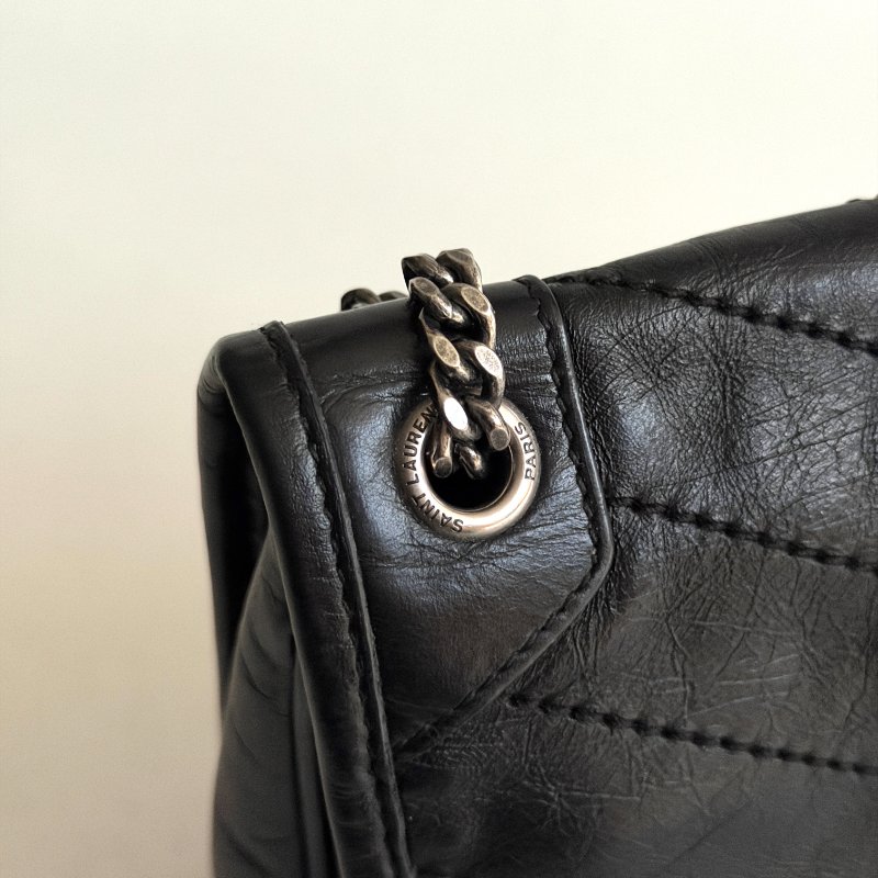99新🆕 Saint Laurent YSL 聖羅蘭 Nikki Baby 黑色銀鏈-13