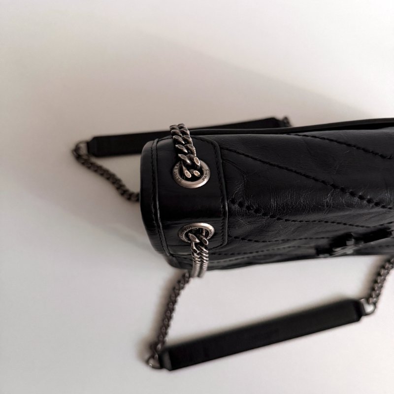 99新🆕 Saint Laurent YSL 聖羅蘭 Nikki Baby 黑色銀鏈-14