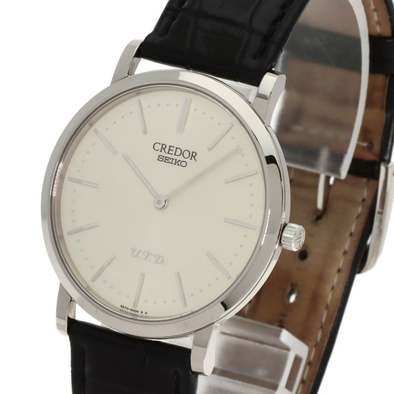精工 GBAQ987 9870-0010 Credor UTD 120週年紀念款,限量100枚,18K白金皮錶帶,男士款-2