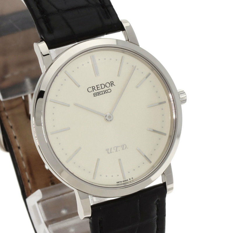 精工 GBAQ987 9870-0010 Credor UTD 120週年紀念款,限量100枚,18K白金皮錶帶,男士款-3