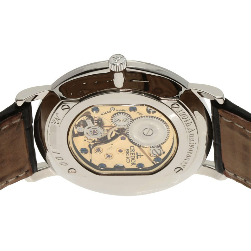 精工 GBAQ987 9870-0010 Credor UTD 120週年紀念款,限量100枚,18K白金皮錶帶,男士款-6