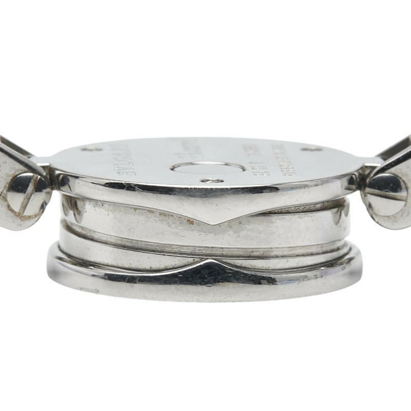 寶格麗 B.zero1 12P 鑲鑽藍色錶盤手環腕錶 BZ22S 石英不鏽鋼女錶-4