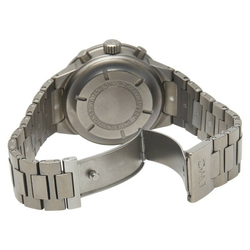 IWC 沙夫豪森 GST 計時腕錶 IW370703 自動黑色錶盤鈦金屬男士 SCHAFFHAUSEN-2