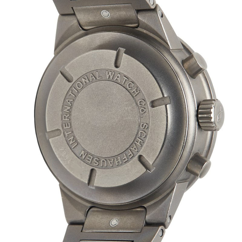 IWC 沙夫豪森 GST 計時腕錶 IW370703 自動黑色錶盤鈦金屬男士 SCHAFFHAUSEN-3