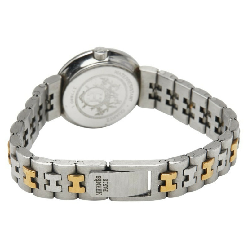 愛馬仕 Olympia 石英腕錶,米色錶盤,不鏽鋼鍍層,女士款-2