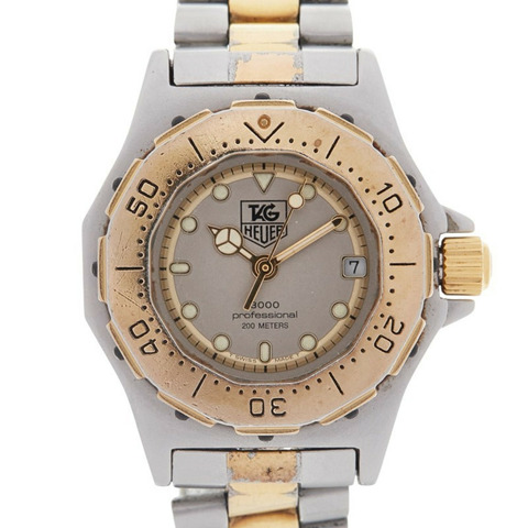 TAG Heuer 3000系列腕錶 934.208 石英銀色錶盤不鏽鋼鍍層女錶