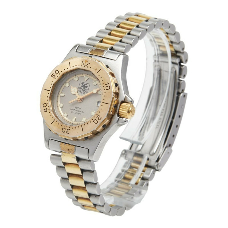 TAG Heuer 3000系列腕錶 934.208 石英銀色錶盤不鏽鋼鍍層女錶-1