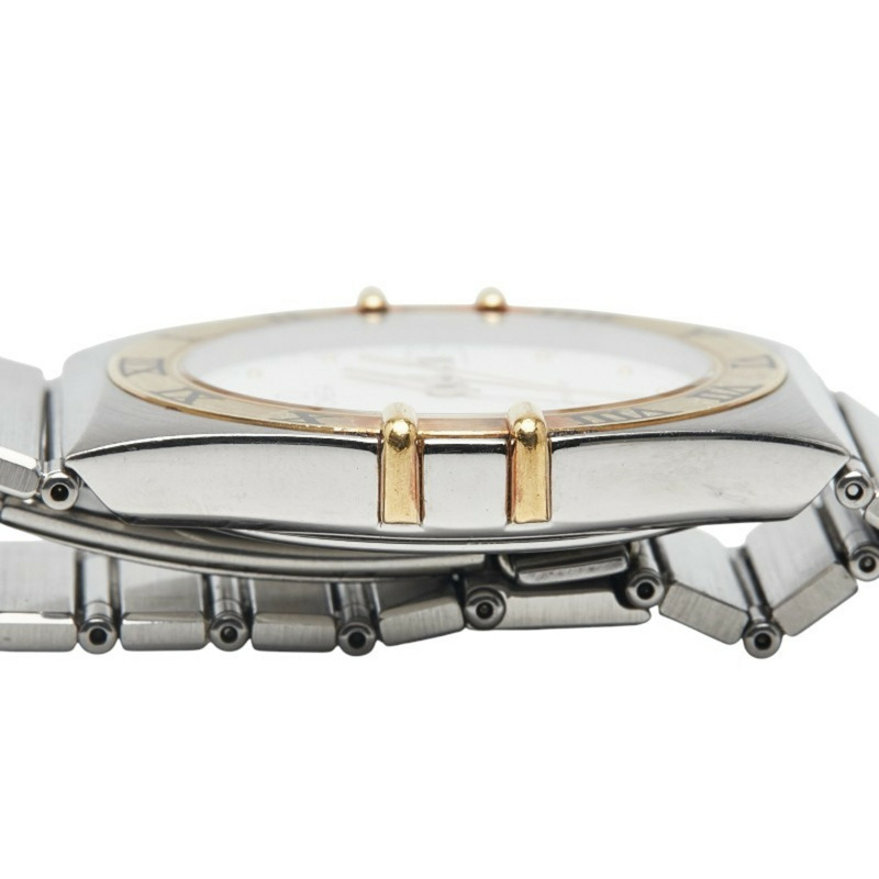 歐米茄星座系列腕錶,石英機芯,白色錶盤,不鏽鋼錶殼,黃金錶帶,女士款,OMEGA-5