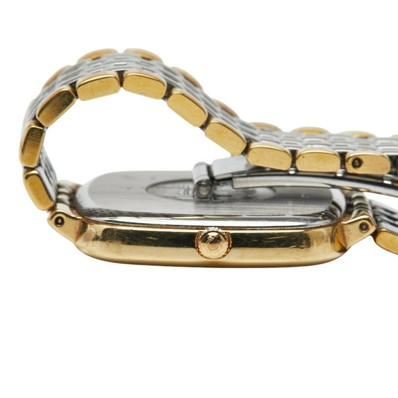 歐米茄碟飛系列男士石英腕錶，金色錶盤，不鏽鋼鍍層錶殼-4