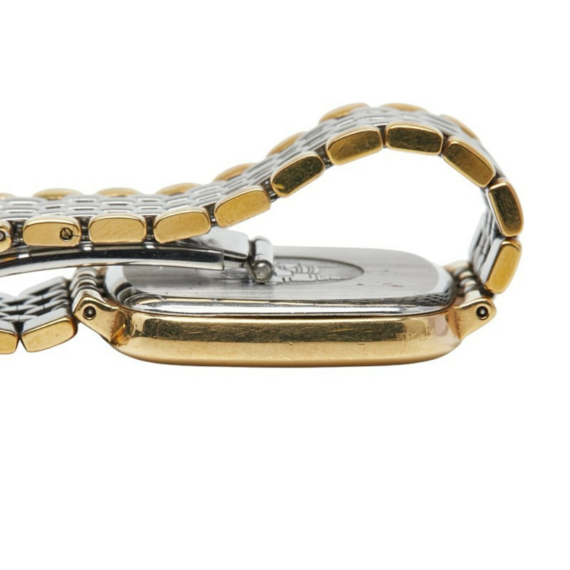 歐米茄碟飛系列男士石英腕錶，金色錶盤，不鏽鋼鍍層錶殼-5