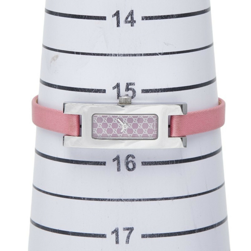 Gucci 3900L 石英錶,粉紅色錶盤,不鏽鋼、尼龍、皮革材質,女士款-7