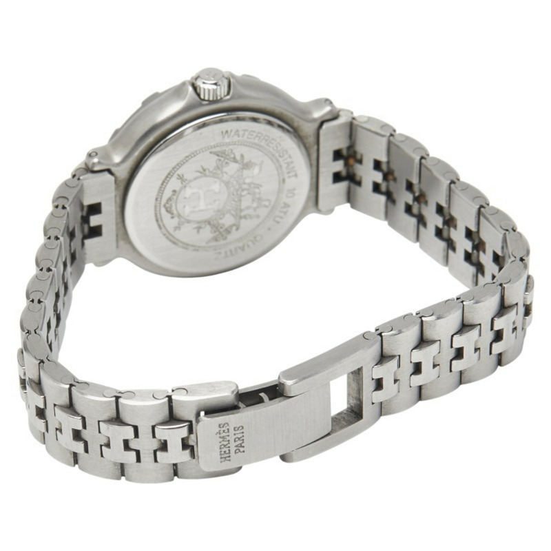 愛馬仕 Captain Nemo 石英腕錶,米色錶盤,不鏽鋼鍍層,女士款-2