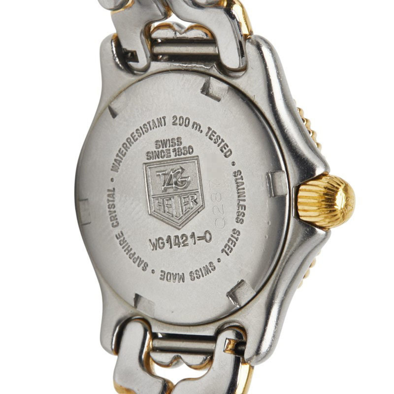 TAG Heuer 豪雅 WG1421-0 石英錶 米色錶盤 不鏽鋼鍍層 女士腕錶-3