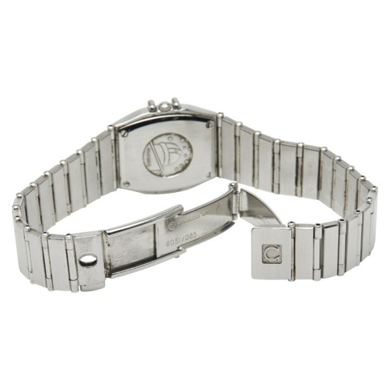 歐米茄星座系列石英腕錶，銀色錶盤，不鏽鋼錶殼，女款-2