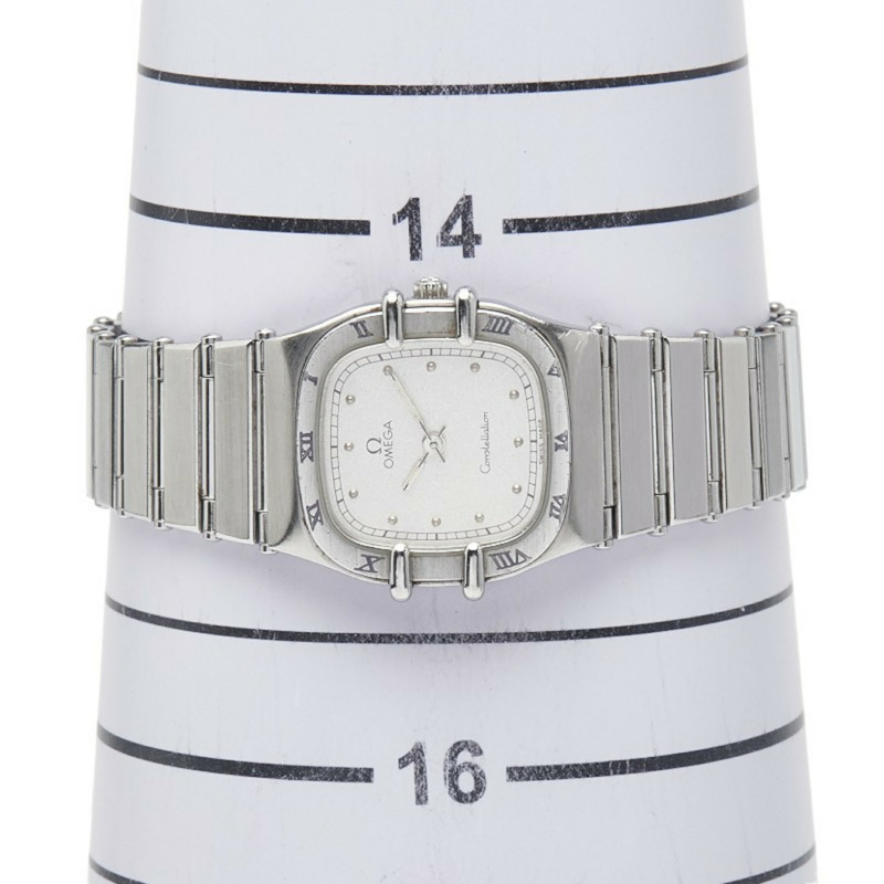 歐米茄星座系列石英腕錶，銀色錶盤，不鏽鋼錶殼，女款-6