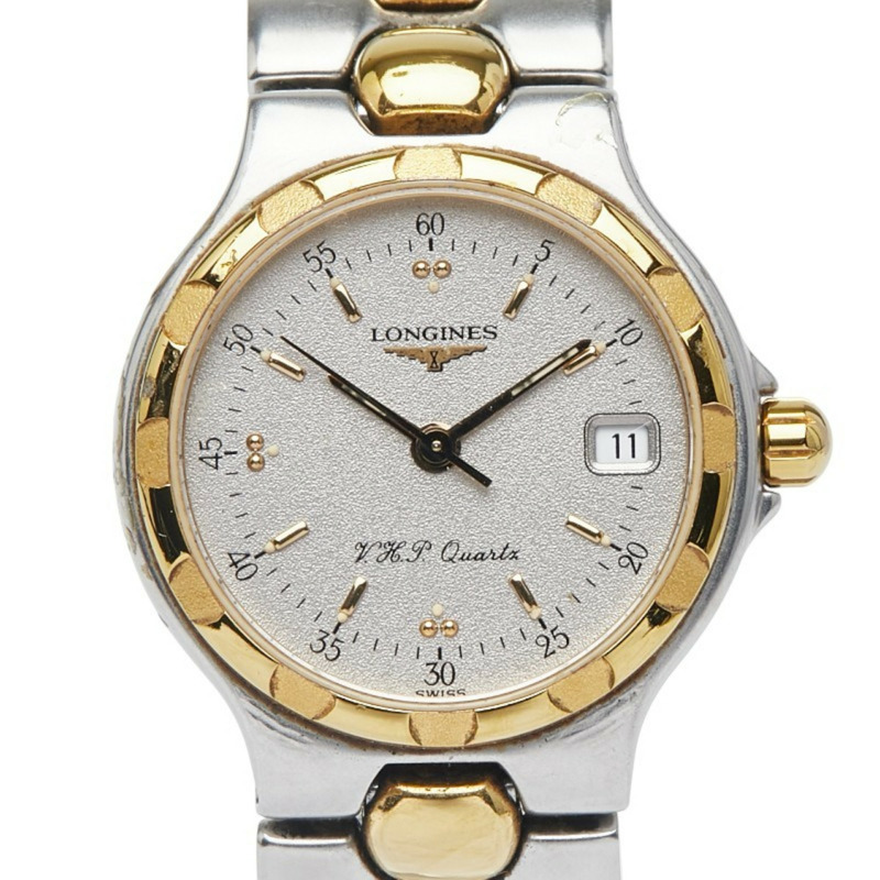 浪琴錶 Conquest 系列 L1 1133 腕錶，石英機芯，白色錶盤，不鏽鋼鍍層，女士款-0