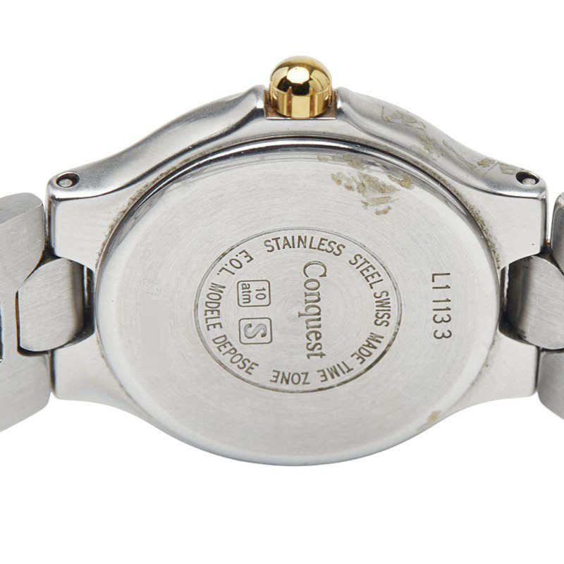 浪琴錶 Conquest 系列 L1 1133 腕錶，石英機芯，白色錶盤，不鏽鋼鍍層，女士款-3