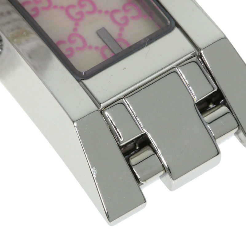 Gucci YA110 方形錶盤不鏽鋼女錶-17
