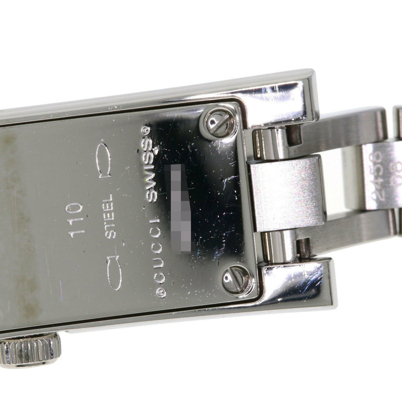Gucci YA110 方形錶盤不鏽鋼女錶-20
