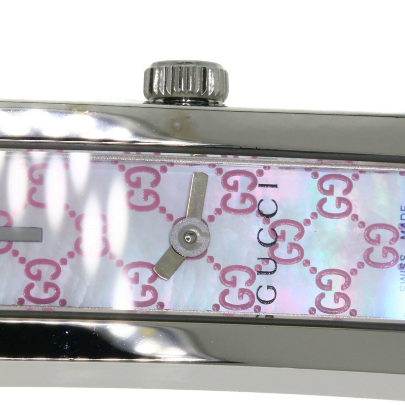 Gucci YA110 方形錶盤不鏽鋼女錶-21