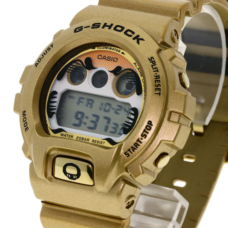 卡西歐 DW-6900GDA G-Shock 達摩圖案金色樹脂男士手錶-2