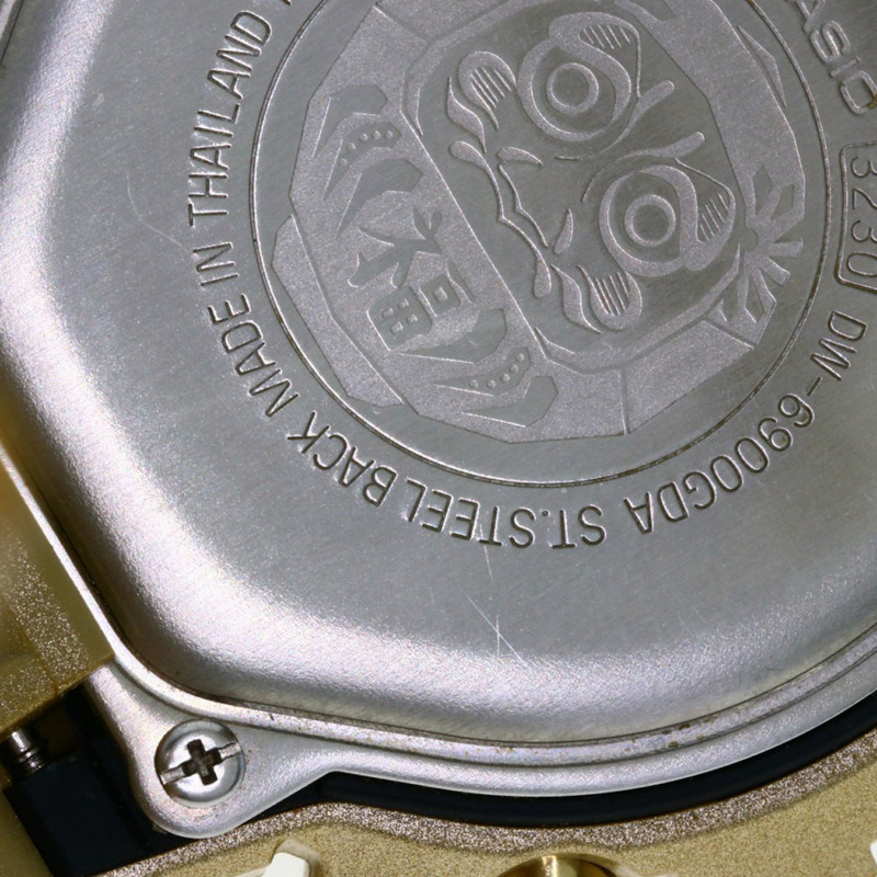 卡西歐 DW-6900GDA G-Shock 達摩圖案金色樹脂男士手錶-17