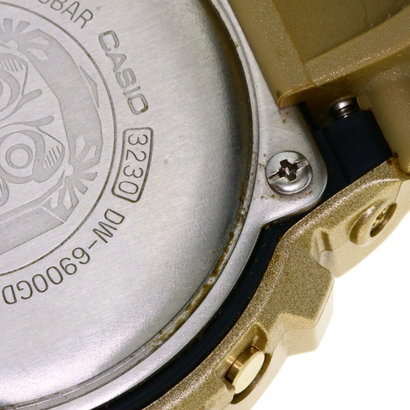 卡西歐 DW-6900GDA G-Shock 達摩圖案金色樹脂男士手錶-18