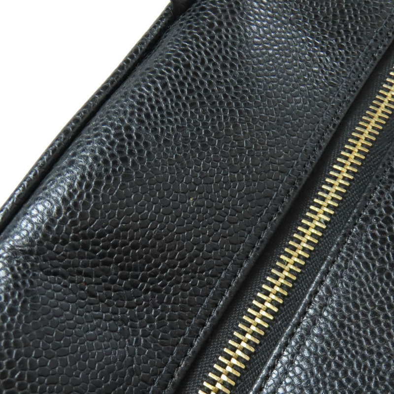 香奈兒女士絎縫 Coco Mark 金色五金波士頓包,粒面小牛皮材質。-14