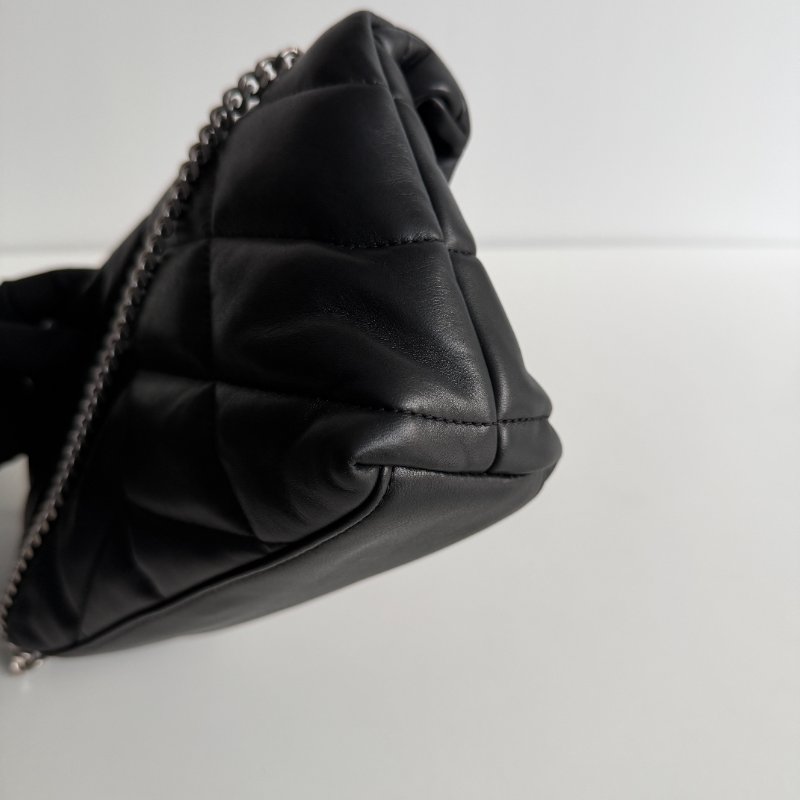 99新🆕 Saint Laurent YSL 聖羅蘭 Lou Lou puffer mini黑色銀鏈-7