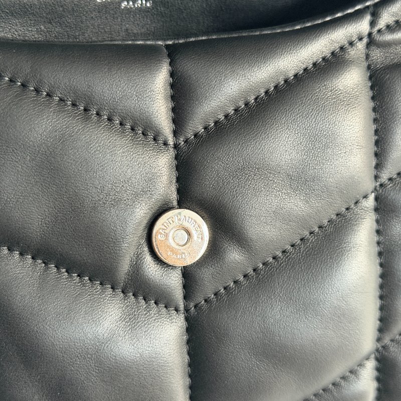 99新🆕 Saint Laurent YSL 聖羅蘭 Lou Lou puffer mini黑色銀鏈-10