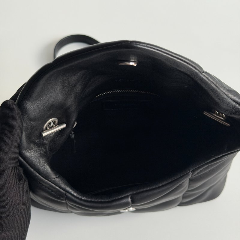 99新🆕 Saint Laurent YSL 聖羅蘭 Lou Lou puffer mini黑色銀鏈-12