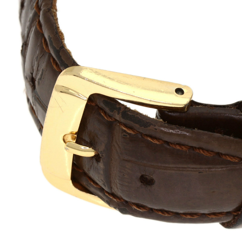 卡地亞 Must Tank Vermeil 女士腕錶,銀色皮革錶帶-7