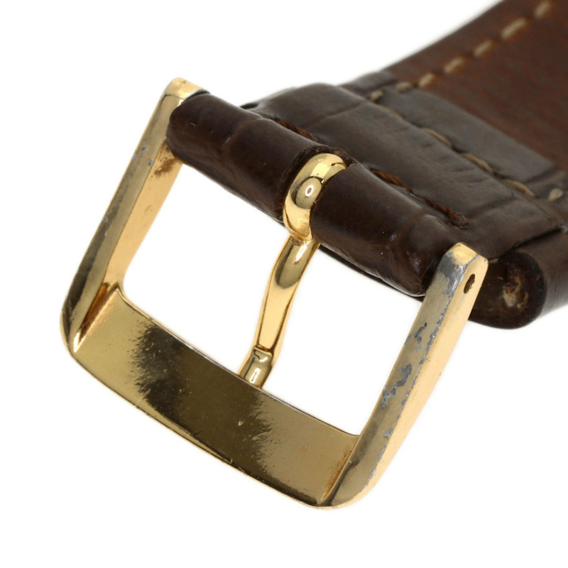 卡地亞 Must Tank Vermeil 女士腕錶,銀色皮革錶帶-8