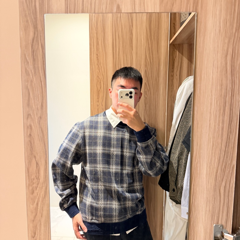 2025春夏季英迪格藍針織長袖大學T L號-2