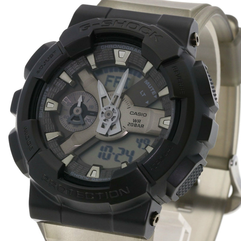 卡西歐 GM-110MF G-Shock 金屬錶殼午夜迷霧腕錶,不鏽鋼和樹脂材質,男士款-2