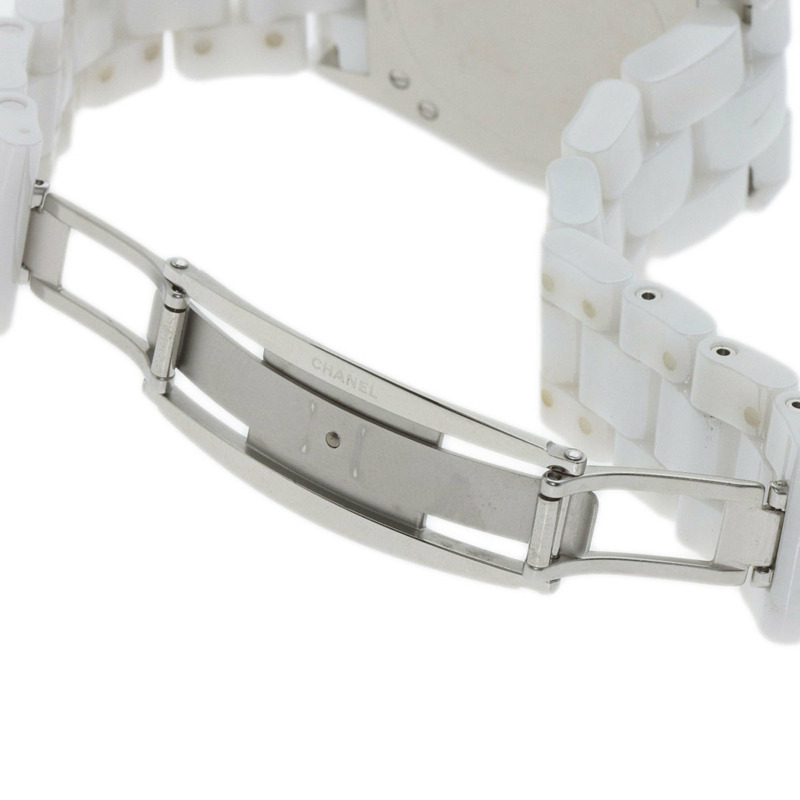 香奈兒 H3841 J12-365 男童鑽石白色陶瓷腕錶-7